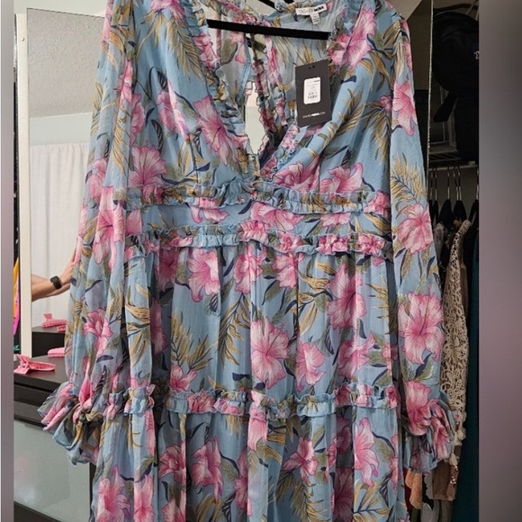 Fashion Nova In A Ruffle Mini Dress NWT 1X - Picture 5 of 7